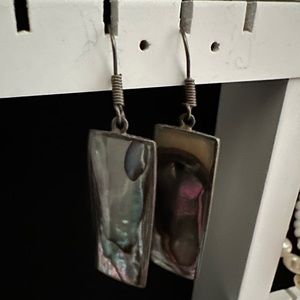 Abalone sterling silver earrings